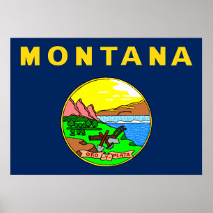Montana flag poster