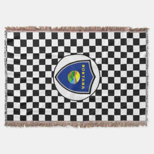 Montana flag throw blanket