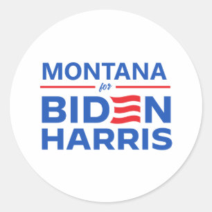 Montana for Biden Harris Classic Round Sticker