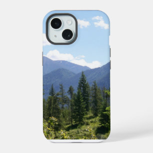 Montana Forest and Mountains Scenic View iPhone 15 Case