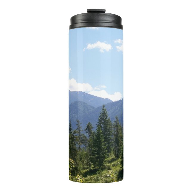 Montana Forest and Mountains Scenic View Thermal Tumbler (Front)