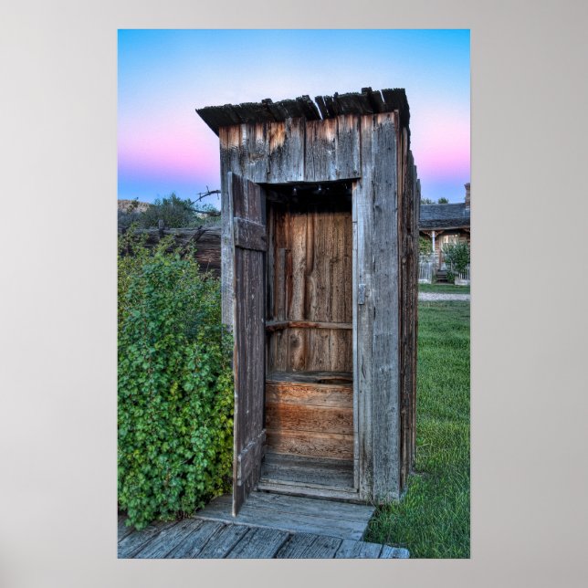 Montana Ghost Town Outhouse Poster (Front)