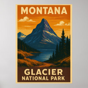 Montana Glacier National Park V01 Poster