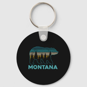 Montana Grizzly Bear Souvenir  Keychain