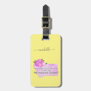 Montana Home Custom Text and Colour Luggage Tag