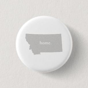 Montana home silhouette state map 1 inch round button