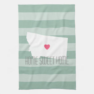 Montana Home State Love with Custom Heart Kitchen Towel