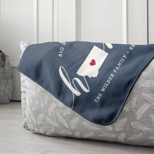 Montana Home State Personalized Sherpa Blanket