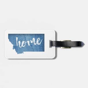 Montana Home Wood Grain Luggage Tag