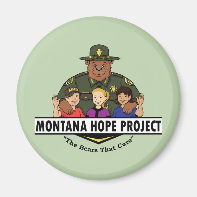 Montana Hope Project magnet (teal) (Front)
