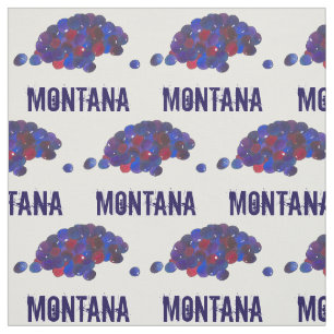 Montana Huckleberries Blue Huckleberry Fruit Berry Fabric