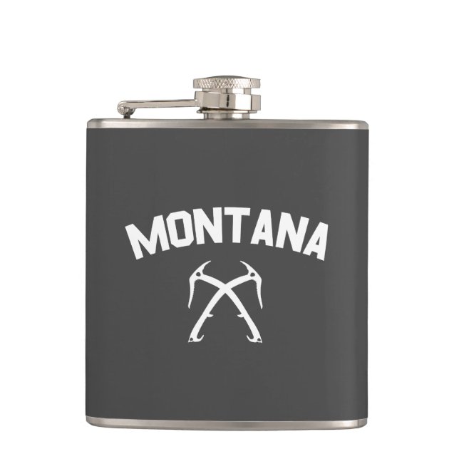 Montana Ice Climbing Hip Flask (Front)