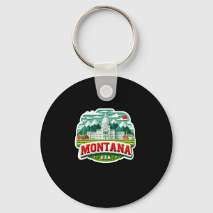 Montana In Usa Sticker  Keychain
