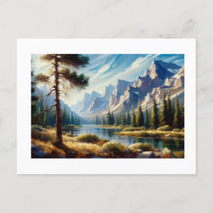 Montana Landscape with Rocky Mountains,  Postcard