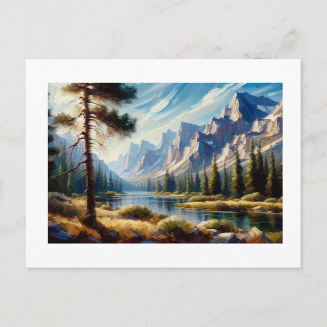 Montana Landscape with Rocky Mountains,  Postcard (Front)