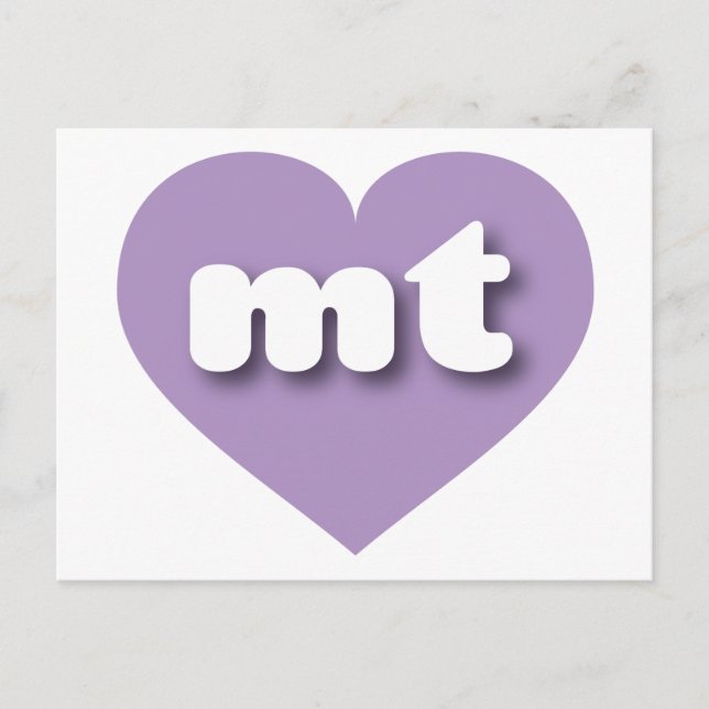 Montana lavender heart - I love mt Postcard (Front)