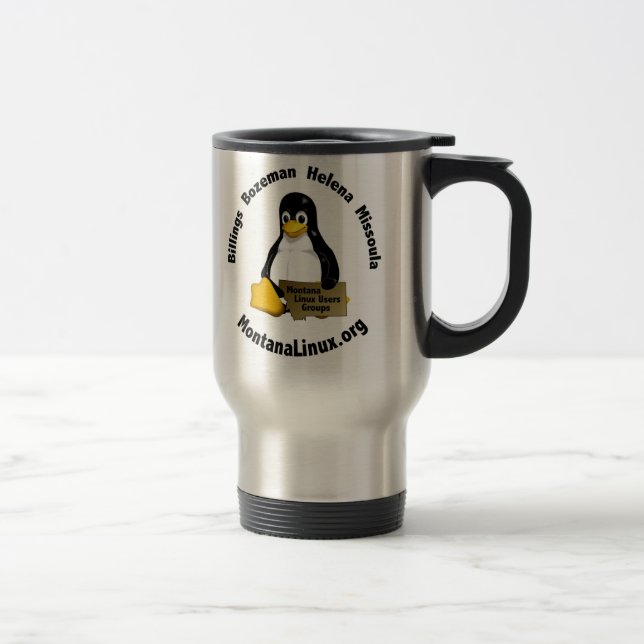 Montana Linux.org Travel Mug (Right)
