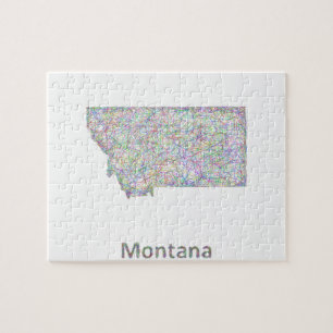 Montana map jigsaw puzzle