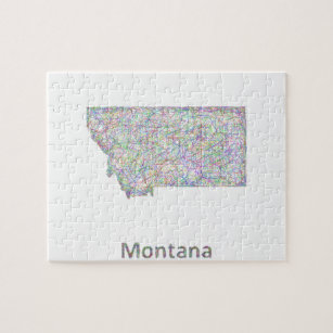 Montana map jigsaw puzzle