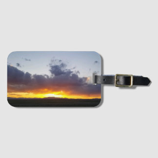 Montana Mountain Sunset Luggage Tag