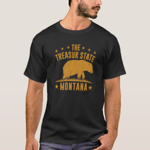 Montana Mountain  The Treasur State Montana T-Shirt