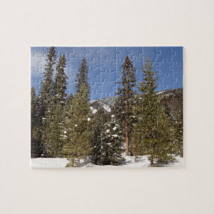 Montana Mountain Trails in Winter Landscape Photo Jigsaw Puzzle