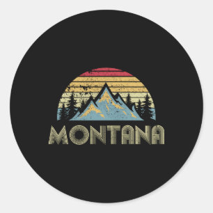 Montana Mountains Camg Hiking Classic Round Sticker