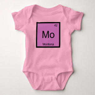 Montana Name Chemistry Element Periodic Table Baby Bodysuit