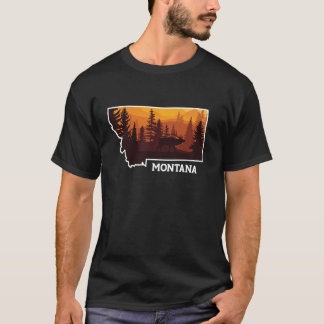 Montana Nature Elk Deer Hunting Hunt Montana Mt Ho T-Shirt