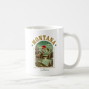 Montana Nature Scene – Wildlife, Mountains, River Coffee Mug