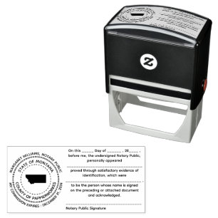 Montana Notary Public Acknowledgement Stamp
