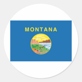 Montana Official State Flag Classic Round Sticker