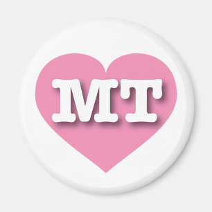 Montana Pink Heart - I love MT Magnet