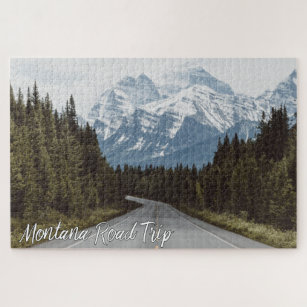 Montana Road Trip Scenic Highway Mountains Jigsaw Puzzle