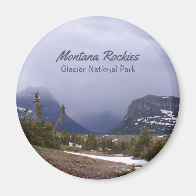 Montana Rockies Glacier National Park Scenic Photo Magnet (Front)