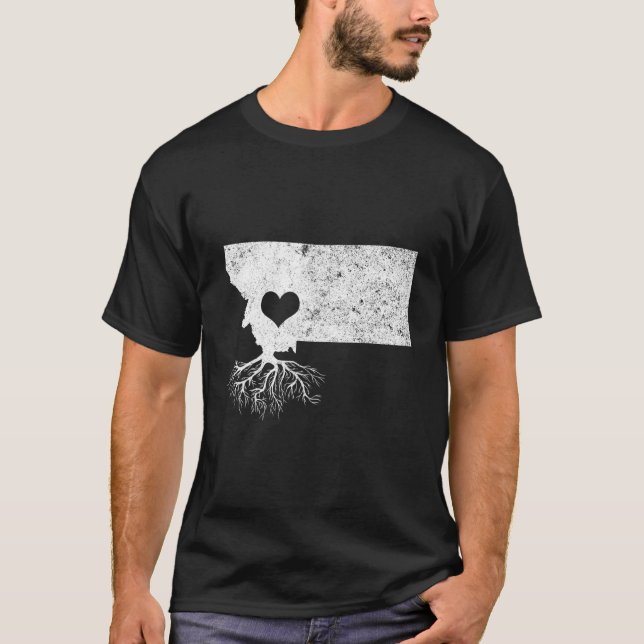 Montana Roots I Love Montana T-Shirt (Front)