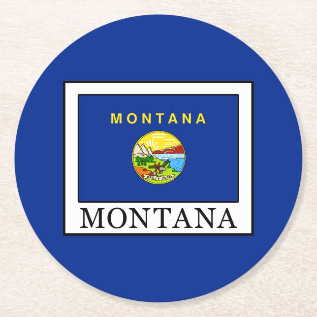 Montana Round Paper Coaster (Front)