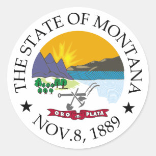 Montana sign classic round sticker