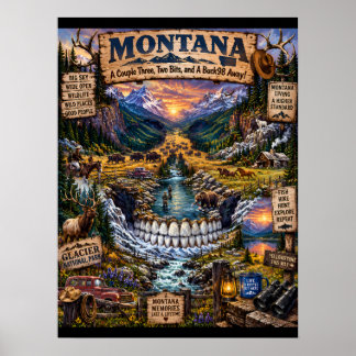 Montana Skull Art Print | State of Mind