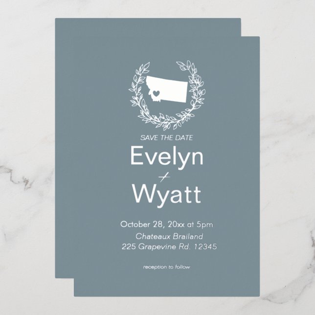 Montana  State Destination Wedding    (Front/Back)