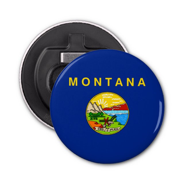 Montana State Flag Design Bottle Opener (Front)