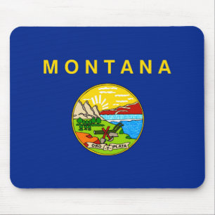 Montana State Flag Design Mouse Pad