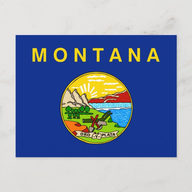 Montana State Flag Design Postcard (Front)
