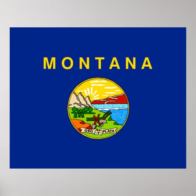 Montana State Flag Design Poster (Front)