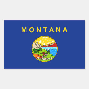 Montana State Flag Design Sticker