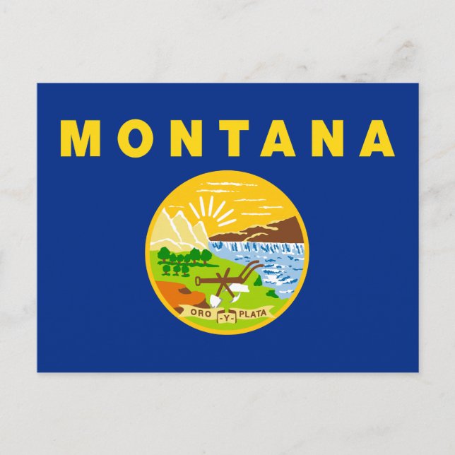 Montana State Flag Postcard (Front)