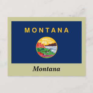 Montana State Flag Postcard