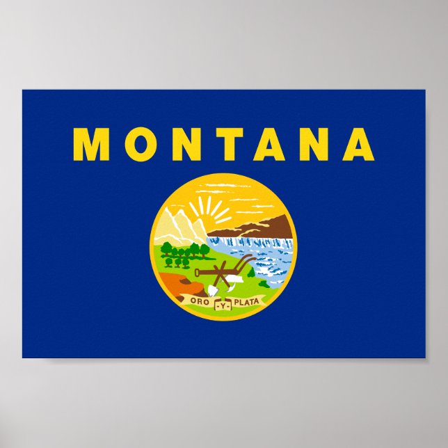 Montana State Flag Poster (Front)