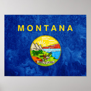 Montana State Flag Poster