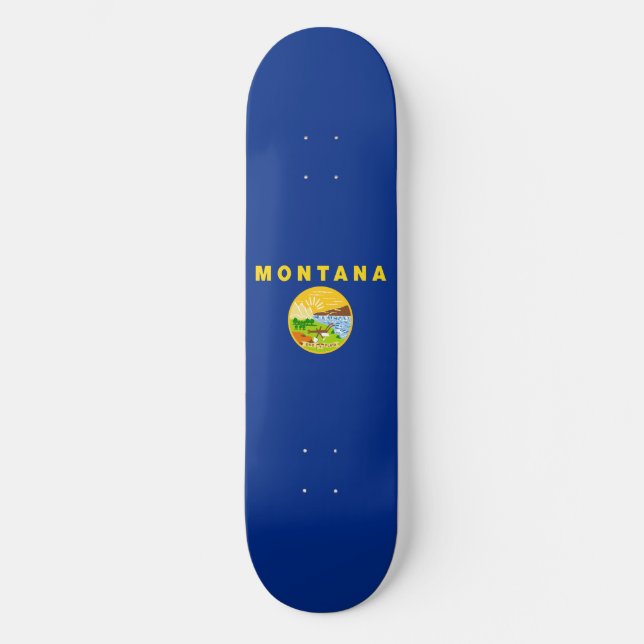 Montana State Flag Skateboard (Front)
